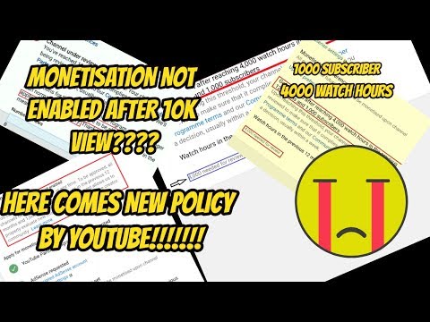 Youtube monetisation policy changed again||10K VIEWS NOT NEEDED NOW || JAN 2018 UPDATE