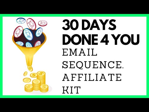 DFY 30-Day Affiliate Email Marketing Follow Up Sequence | Affiliate Kit