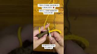 Two Tone Double Crochet #crochettinghack #hack #trickandtips #crochettutorial #crochetting #diy