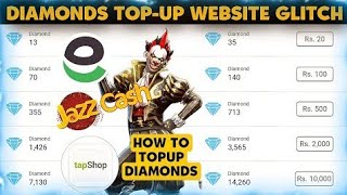FREE FIRE DIAMONDS TOPUP WEBSITE GLITCH | FREE FIRE EASYPAISA & JAZZCASH TOPUP | FREE FIRE TOPUP