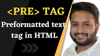 11. Pre tag in HTML By Rameshkumar Yadav in Hindi | Preformatted text in HTML