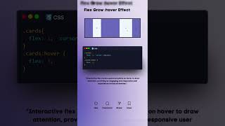 🖱️✨ Add Flex-Grow Hover Effects with CSS! 💻🎨||#shorts #shortvideo #short #layoutwebdesign #coding