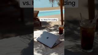 Office vs. Beach coding vibes! #programming #codinglife #developer #techtok #engine #t2mwd
