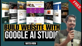 Single page responsive website Full tutorial using Free AI tools | ai studio Google step by step 