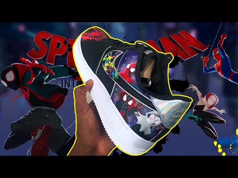 Custom Air Force 1's : Spiderman Into The Spider-Verse