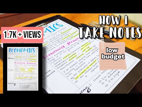 How I take notes: neat, productive, and effective note taking / Zero budget/ #aestheticlifestyle