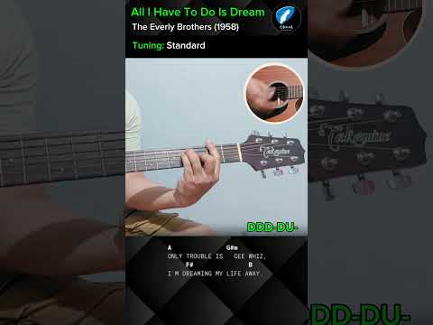All I Have To Do Is Dream - The Everly Brothers (1958) | Easy Guitar Tutorial Chords with Lyrics