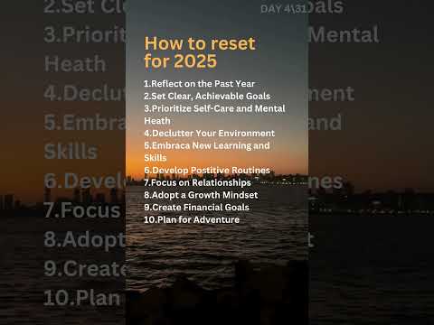 How to Reset for 2025 : A Fresh Start for the New Year