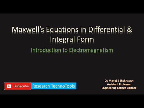 Maxwell's Equation | Integral & Differential Form of Maxwell's Equations