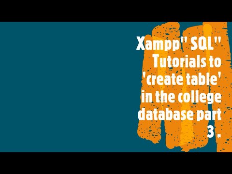 Create Table using  " SQL "  Queries . Tutorials part 3 .