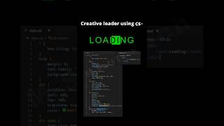 CSS animated loader animation #preloader #loader #loadinganimation #shorts #shortsfeed #htmlcss
