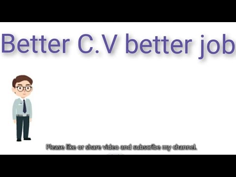 How to write a C. V || #for fresher || #experiencedpersonC.VinM.S word||getbetterjobC.V