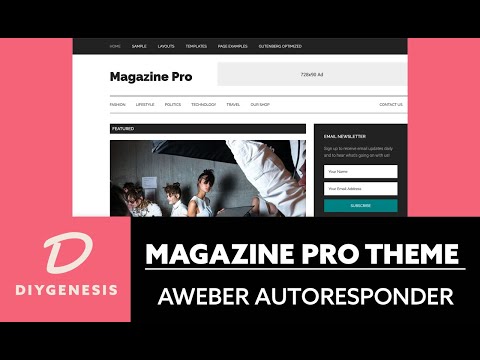 Magazine Pro Theme StudioPress 2020 - How To Add Aweber Autoresponder Tutorial