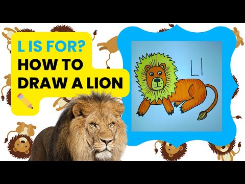 L is for Lion! How to draw a lion. ✏️