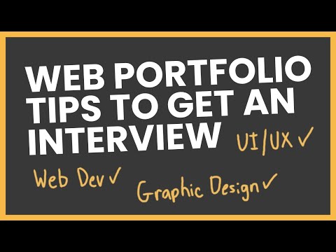 Web Developer Portfolio Tips (Get The Interview!)