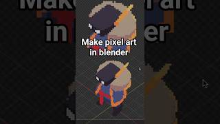 How I make pixel art in Blender. #pixelart #gamedev #gaming #blender #blendertutorial #godot #