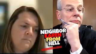 Karen Neighbor Loses Control During Restraining Order Hearing 😳👩‍⚖️