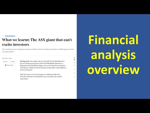 How an AFR article illustrates financial analysis