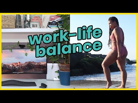 Work life balance tips while working from home | NYC BEACH VLOG