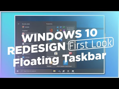 Windows 10 redesign:  First look at Floating taskbar, New context menu. #windows10 #computechweb