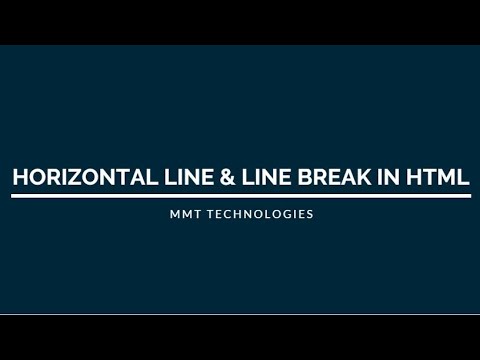 Horizontal Lines And Line Break