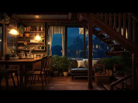 Rainy Cafe with Cozy Jazz - Relaxing Elegant Instrumental Jazz for Work, Study, Focus and Chill