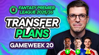 MY FPL GW20 TRANSFER PLANS! 📝 Between rolling and a -4? 😂 | Fantasy Premier League Tips 2025/26