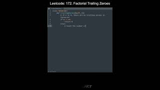 Leetcode 172. Factorial Trailing Zeroes in Python | Python Leetcode | Python Coding Tutorial | ASMR
