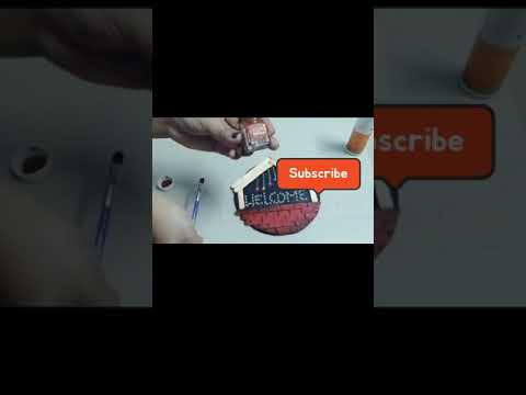 How to make wall hanging using cardboard?/Welcome home  craft/ diy /craft/best out of waste/#shorts
