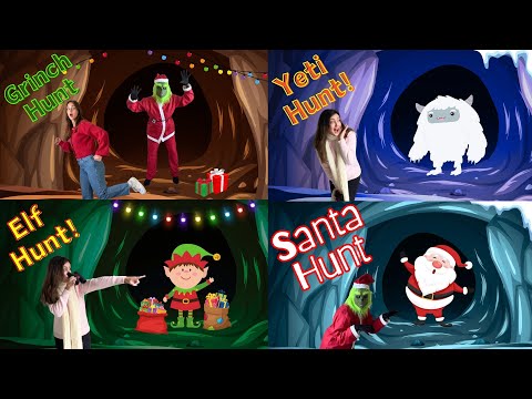 We're Going on a Grinch, Santa, Yeti & Elf Hunt! | Nursery Rhymes | Educational Videos for Children
