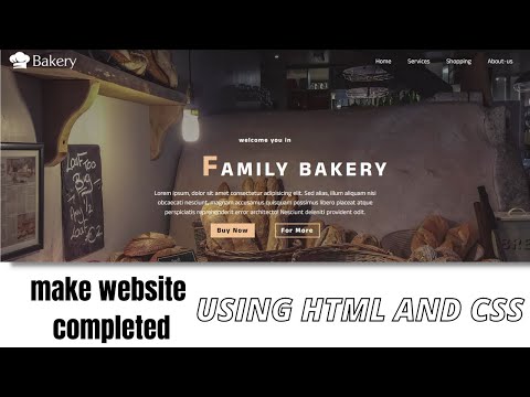 how to make web site comleted using html and css