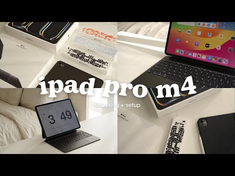📦 new M4 13" iPad Pro aesthetic unboxing + Apple Pencil Pro + Magic Keyboard | M2 Comparison