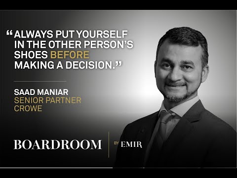 Saad Maniar - Senior Partner at Crowe Mak, was interviewed  at EMIR
