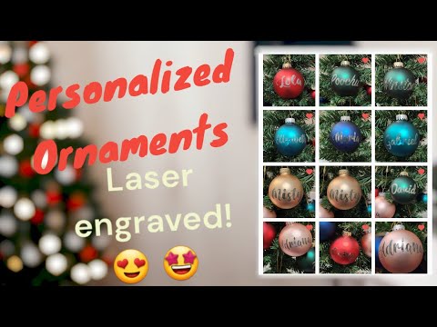How to laser engrave personalized Christmas ornaments | xTool D1 | LightBurn | Name Engraving