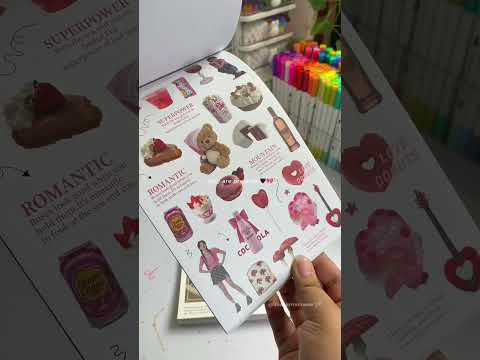 cute sticker books 🖤🎀 | journal reco #stickerbook #aestheticstickers #cutestickers #shrmnsrh