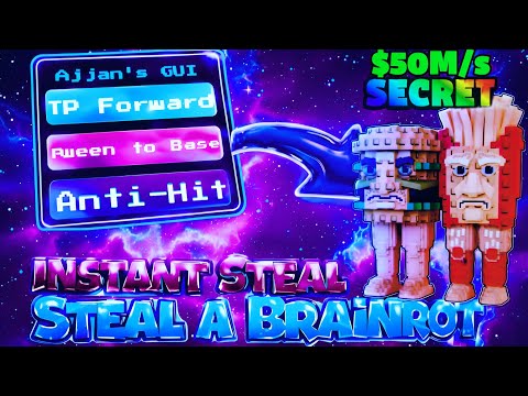 Steal a Brainrot SCRIPT Gui with INSTANT STEAL, INVISBLE, ANTI-KICK + SPEED BOOST!