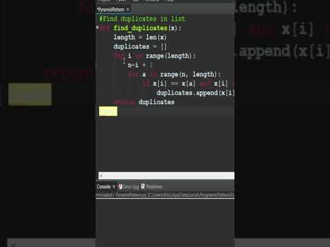 Python find duplicates in List #shorts #python #programming #viral