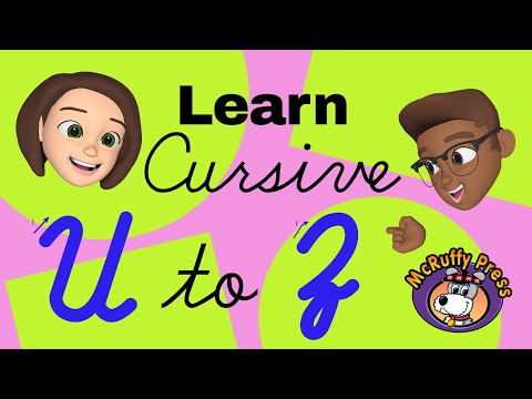 McRuffy Cursive Handwriting | Part 4: U to Z