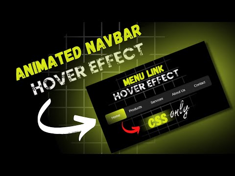 Animated Navigation Bar in HTML and CSS | Menu Hover Animation Effects