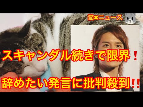 SnowMan、タッキーを退所に追い込む「6度目」“手越超え”スキャンダル報道で辞めたい発言に批判殺到❗️　滝沢副社長は悪くない　(滝沢秀明　SnowMan　SixTONES　猫✖︎ニュース)#304