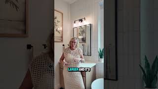 Pro Tip: Want to mix two totally different bathroom tiles? ✔️