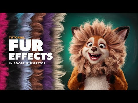 Create Realistic Fur Effects in Adobe Illustrator #GrafixTube #adobeillustratortutorial  #fureffect