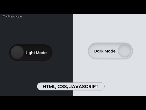 Light Dark Theme Toggle Button 💡 with CSS and JavaScript | Toggle Bar using Javascript | Codingscape