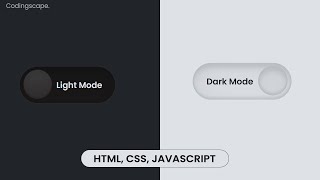 Light Dark Theme Toggle Button 💡 with CSS and JavaScript | Toggle Bar using Javascript | Codingscape