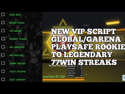 CODM NEW VIP SCRIPT GLOBAL/GARENA PLAYSAFE ROOKIE TO LEGENDARY 77WIN STREAKS