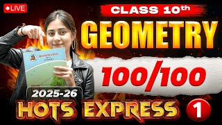 Geometry Hots Express 1🚀 | Chapters 1 and 2 | Class 10th Geometry ✅ | Maharashtra State Board 2026🔥