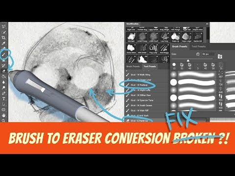 How to Convert a Photoshop Brush to an Eraser in photoshop CC V19