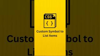 Add custom symbols in list CSS. #shorts #education #interview #learning #basiccode #javascript #fun