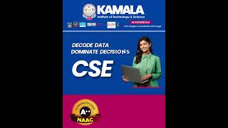Unlock the future with Data Science. Study B.Tech CSE at Kamala Institute of Technology and Science.