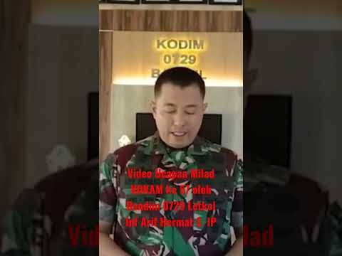 Ucapan Milad Kokam ke 57 oleh Dandim 0729 Bantul Letkol Inf Arif Hermat, S. IP